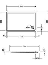 ������ ��������� Duravit Starck 1400�900 72012600000000