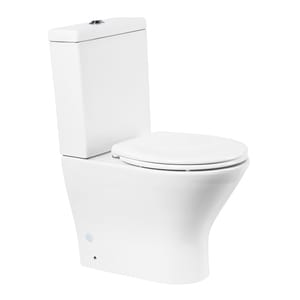 Унитаз-компакт BelBagno Acqua 370х655х405 безободковый, горизонт. выпуск, белый BB340CPR+BB340T