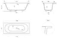 ����� ������������ Salini Ornella Axis 1700�700�600 ���. ������ S-Sense, ����� ������ 104613G