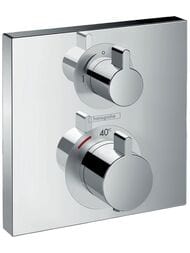Смеситель Hansgrohe Ecostat Square встраиваемый, термостатический, 2 потребителя, хром 15714000 — миниатюра 1