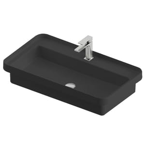 Раковина ArtCeram Fuori Scala 800х450 врезная/накладная, черная матовая TFL035 17; 00