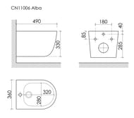 ���� ��������� Ceramicanova Alba � �������� ��� �������� ������� ����� CN11006