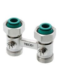 Узел нижнего подключения TECEflex 3/4"Ek x 3/4"Ek запорный, проходной, для радиаторов  8740435 — миниатюра 1