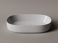 Раковина накладная Ceramicanova Element 675х350х140 овальная, без перелива, цвет: белый CN5022