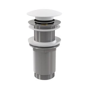 Выпуск для умывальника Alcaplast A395B CLICK-CLACK 1 1/4  цельнометаллич., с большой белой заглушкой