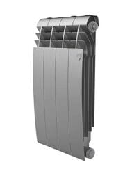 Радиатор биметаллический, 4 секциии ROYAL THERMO BiLiner 500 B ВШГ 574х320х87, 740Вт, серебро — миниатюра 1
