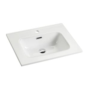 Раковина накладная Ceramicanova Element 610х465х180 перелив, отв. под смеситель, белый CN7001
