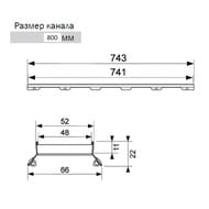 ������ ��� ������ 800�� TECEdrainline "plate II" 600872