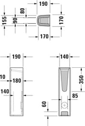 Пьедестал для умывальника 55-65см DURAVIT D-CODE 08632700002