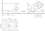 Унитаз подвесной TOTO SX Series (380x580x410) Tornado Flush, без сиденья CW522EY