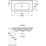 �������� Villeroy & Boch VENTICELLO 4104 AJ 01 (1000�500) ��� ���������, �������, ����.�����