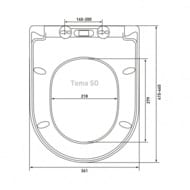 Унитаз подвесной Berges EGO XL 540х360х330 безободковый, сиденье Toma SO микролифт, белый 082124