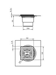 ���� ������� BERGES ZENTRUM Uno 150�150, ���. ����, ����. ������ ���� D50/70/100, 090472
