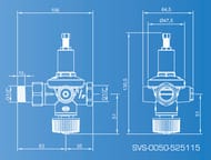 Клапан подпиточный STOUT SVS-0050-525115 1/2"ВН автоматический, с выходом под манометр 0525.115