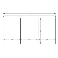 ���������� ���� Burgbad B.Me 1200�700�200 LED, �����, 3 ������, �������� ������� SGUD120LF5982