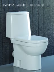 Унитаз компакт Sanita Luxe NEXT Comfort (649x355x770) сиденье из дюропласта, микролифт WC.CC/Next/2-DM/WHT.G/S1