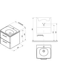 ����� ��� ���������� RAVAK SD 600 Balance II (600�500�465) ���������, �����, ��� ����� X000001814