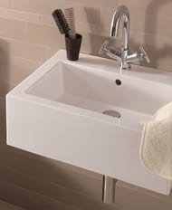 Раковина подвесная/накладная Simas FROZEN (600x500х200) без отверстия белая FZ 10 bia