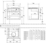 ����� ��� ���������� Villeroy & Boch LEGATO (600�500�550) ���������, 2 ����, ����� B568L0DH
