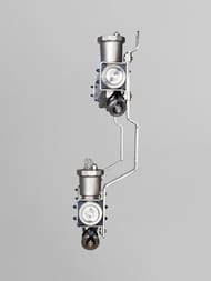 Коллекторная группа VALTEC  3 выхода, 1"х3/4" с расходомерами, нержавеющая сталь VTc.579.EMNX.0603