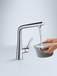 Смеситель Hansgrohe Metris Select M71 для кухни 320 мм поворотный излив хром 14883000 — изображение 5