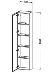 ����� Duravit L-Cube 400�1760�243 ���������, 4 �����, ����� �����, ����: �� LC1170L7575