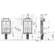 Инсталляция для унитаза ALCAPLAST AM115/1000V с бачком, для замуровывания в стену с возм. вентиляции