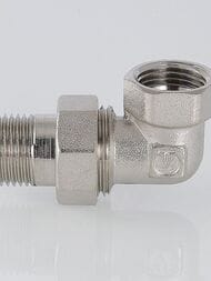 Американка угловая VALTEC  1/2" НВ латунь никелированная VTr.098.N.0004