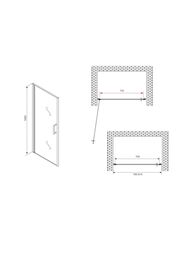 Душевая дверь ABBER Sonnenstrand AG04080M (800х1950) распашная, стекло 6мм матовое/хром