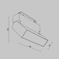 �������� ���������� Maytoni Basis Gravity (����� �������) TR075-2-10W4K-B 4000K 10�� 120�, IP20, ������