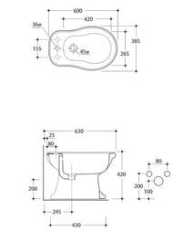 ���� ��������� Kerasan Retro 102001*3 630�420�385��, �������, 3 ��������� ��� ���������, �����