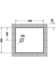 ������ ��������� Duravit Tempano 900�800�40 720192000000000
