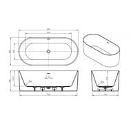 Ванна акриловая BelBagno BB705-1800-800 (1800х800х580) отдельностоящая, белый