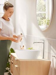 Смеситель для раковины Hansgrohe Rebris S 72590000 однозахватный, излив 242мм, хром — изображение 3
