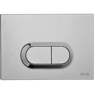 Клавиша смыва двойная VITRA Loop антивандальная, нержавеющая сталь, цвет шлиф.металл 740-0940
