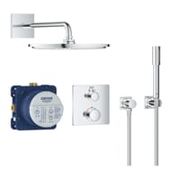 Душевая система Grohe Grohtherm 34730000 термостат, ручной stick и верхний 310 душ, кронштейн, шланг хром