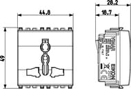 ������� Vimar SICURY 2P+T 10A ��������������, �����, 20257.B