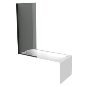 Шторка для ванн BelBagno Uno (900x1500) UNO-V-1-90/150-C-NERO распашная,стекло прозрачное/черный