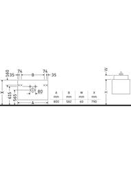 ����� ��� �������� Duravit DuraStyle (800�610�453) ���������, 2 �����, ����� ������� DS648401818