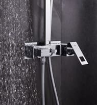 Душевая система Grohe Euphoria Cube 230 23147001 смеситель для душа, верхний и ручной душ, штанга