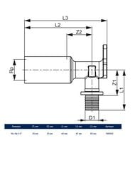 Водорозетка TECEflex 16х1/2''В, удлиненная, латунь, арт.768502