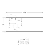 ���������� BelBagno (1204x462x19) ���, ���. ��� ����. � �������� �����, Bianco Opaco EK-120-AS-BO-L