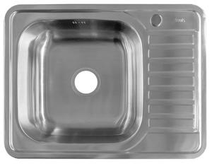 Мойка Iddis BASIC (650х500) нержавеющая сталь, прямоуг, чаша слева, цвет сатин BAS65SLi77