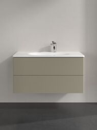 Тумба под умывальник Villeroy & Boch Antao (988х504х496) 2 ящика, подсветка, серый камень L05100HK — изображение 5