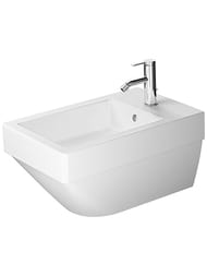 Биде Duravit Vero Air 370х570 подвесное с переливом и плоскостью под смеситель 2274150000 — миниатюра 1