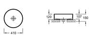Раковина Jacob Delafon Delta Pure E90012-0 410х410х120 накладная, без перелива, без д/к, белая