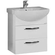 Тумба под раковину AQUATON Ария 50 М 1A140001AA010 470x309x542 подвесная, 2 ящика, белый глянец