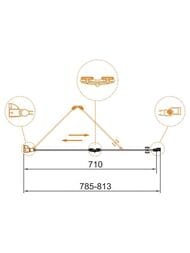 ������� ����� CEZARES ECO (785-813x1950) O-BS-12-80-C-Cr ������ ����������, ������� ����