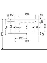 ������� Duravit Light and mirror 1300�700 � ����������, ��������� ����������� LM784900000