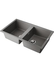 ����� Omoikiri KITAGAWA 86-2 GR (860�510�200��), 2 ����, ������������,���� leningrad grey 4993491